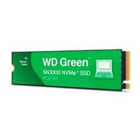 UNIDAD DE ESTADO SOLIDO SSD INTERNO WD GREEN SN3000 500GB M.2 2280 NVME PCIE GEN4 X4 LECT.5000MBS ESCRIT.4100MBS PC LAPTOP MINIP