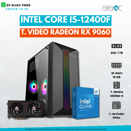 PC GAMER COMPLETA CORE I3 RADEON RX-6400 4GB 16GB 500GB PANTALLA FULL HD