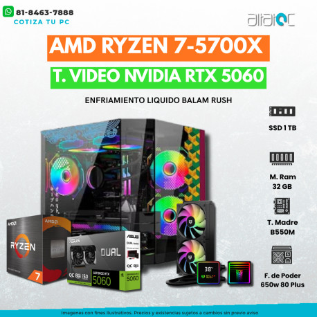 PC GAMER CON MONITOR 165HZ RYZEN 5 5600 + RTX 3050, GAMA MEDIA