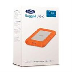 DD EXTERNO LACIE RUGGED USB-C 1TB 2.5 USB 3.1 CONTRAGOLPES, AGUA Y POLVO IP67 NARANJA/BLANCO WINDOWS/MAC