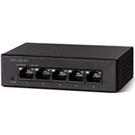 SWITCH CISCO SMB 5 PUERTOS - 10/100/1000 MBPS - NO ADMINISTRABLE - ESCRITORIO - QOS