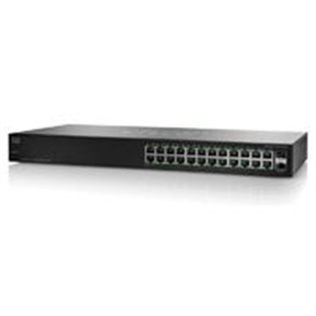 SWITCH CISCO SMB - 24 PUERTOS - 10/100/1000 MBPS - NO ADMINISTRABLE - 2 PUERTOS SFP - RACK - 48 GBIT/S