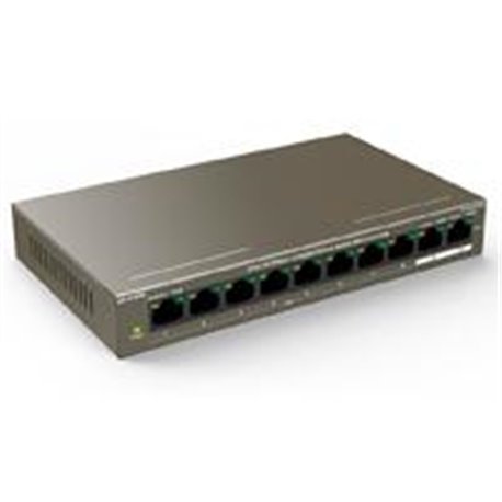 SWITCH F1110P-8-102W IP-COM, 8 PUERTOS POE 10/100MBPS AF, 2 GIGABIT, 30W POE, TOTAL 99W, VLAN, 250 METROS, 6KV DE PROTECCIÓN, MO