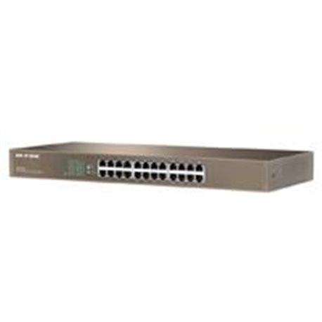 SWITCH G1024G IP-COM NO ADMINISTRABLE 24 PUERTOS 10/100/1000 MBPS, PROTECCIÓN RAYOS 6KV, PLUG  AND  PLAY, CAJA ACERO
