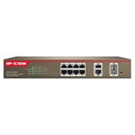 SWITCH S3300-10-PWR-M IP-COM POE, ADMINISTRACION COMUN VIA WEB SMART, 8 PUERTOS FAST ETHERNET, POE AF, AT, 2 GE, VLAN, 123 W