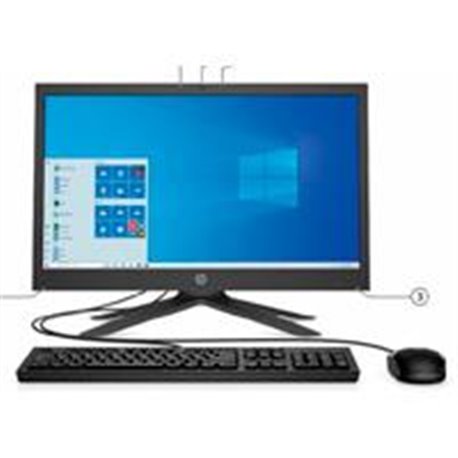 HP AIO 200 G8 /20.7 PULG LCD FHD /INTEL CELERON J4025, 2.0 GHZ 2C 4MB 10W / 4GB DDR4 1X4 SODIMM /SSD 128GB PCIE / NO ODD/ WI-FI/