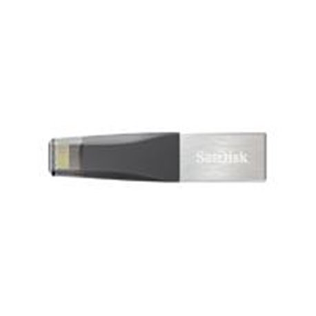 MEMORIA SANDISK 32GB IXPAND MINI PARA IPHONE/IPAD LIGHTNING/USB 3.0 METALICA C/GRIS