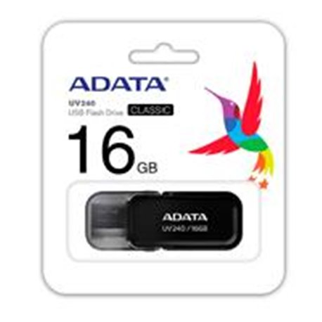 MEMORIA ADATA 16GB USB 2.0 UV240 NEGRO