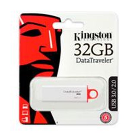 MEMORIA KINGSTON 32GB USB 3.0 DATATRAVELER I GEN 4 ROJA