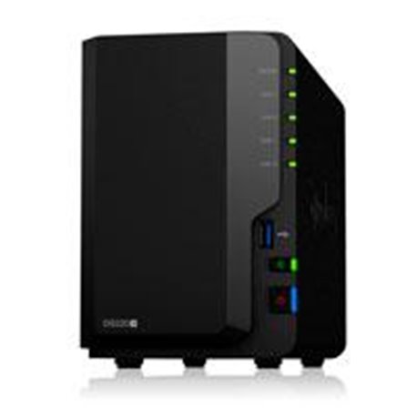 NAS SYNOLOGY DS220+/  2 BAHIAS DOBLE NUCLEO HASTA 2.9 GHZ 2GB DDR4, AMPLIABLE HASTA 6GB/2 LAN GIGABIT/USB 3.0 X2/SATA/HOT-SWAP/ 