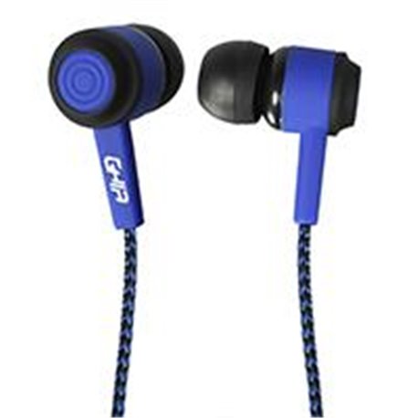 AUDIFONOS ALAMBRICOS GHIA COMET COLOR AZUL 3.5MM 1.2 METROS DE CABLE 3MW DE POTENCIA CON MANOS LIBRES