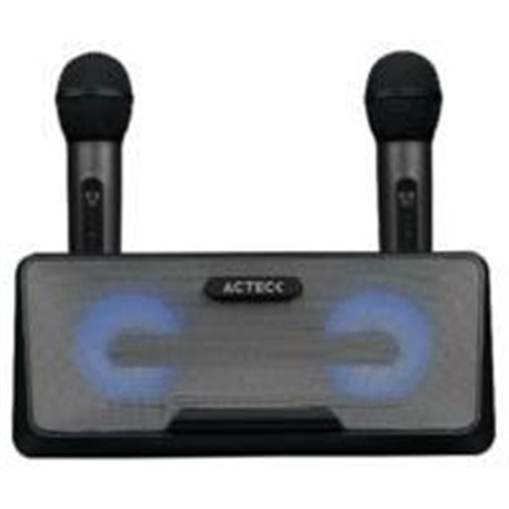 SISTEMA DE AUDIO KARAOKE CON 2 MICROFONOS HOME KARAOKE KIT, COLOR NEGRO AC-926935