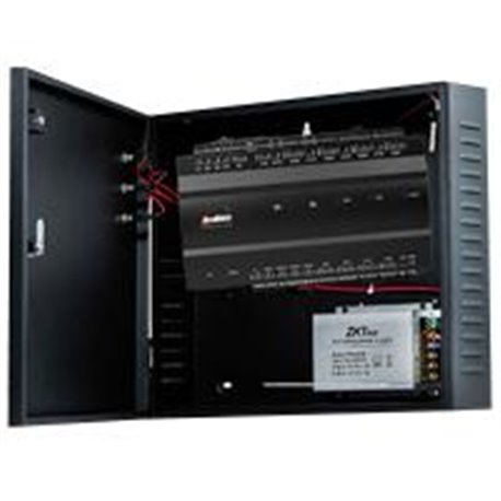 CONTROL DE ACCESO INBIO ZK / PARA 4 PUERTAS / INCLUYE GABINETE Y FUENTE DE PODER / SOPORTE DE 8 LECTORAS / 20,000 HUELLAS / 30,0