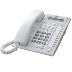 TELEFONO PANASONIC KX-AT7730 HIBRIDO CON PANTALLA DE 1 LINEA, 12 TECLAS DSS Y ALTAVOZ BLANCO