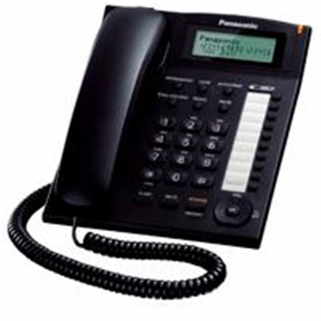 TELEFONO PANASONIC KX-T7716 UNILINEA CON IDENTIFICADOR DE LLAMADAS Y BOTONES PROGRAMABLES (NEGRO)