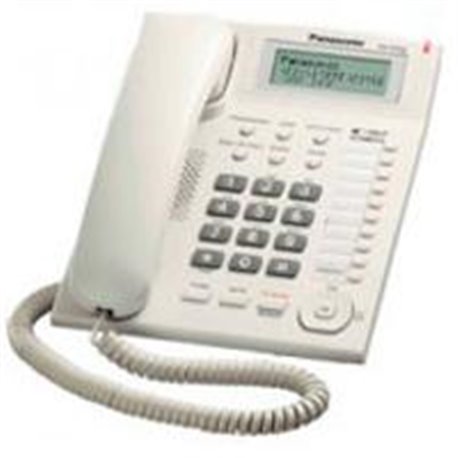 TELEFONO PANASONIC KX-T7716 UNILINEA CON IDENTIFICADOR DE LLAMADAS Y BOTONES PROGRAMABLES (BLANCO)
