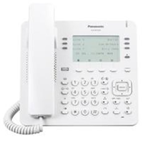 TELEFONO IP PROPIETARIO PANASONIC  6X4 BOTONES CO FLEXIBLES, 2 PUERTOS ETHERNET GB, POE. COMPATIBLE COMPATIBLE CON IP-PBX  NS/NS