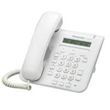TELEFONO IP PROPIETARIO PANASONIC 1 LINEA LCD 16 CARACTERES 3 TECLAS FF 2 PUERTOS ETHERNET POE COLOR BLANCO