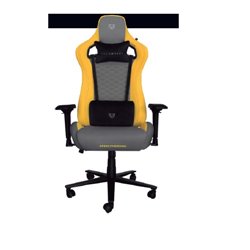 SILLA GAMER BALAM RUSH GRIS/AMARILLO THUNDER TOUR PISTON DE GAS CLASE 4 INCLINACION 90-180 SOPORTA HASTA 150K