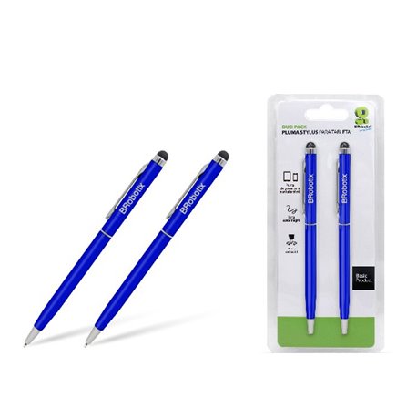 PLUMA STYLUS BROBOTIX PARA TABLETA  DUO PACK  AZUL REY