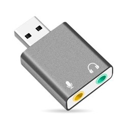 CONVERTIDOR BROBOTIX USB A AUDIO 7.1 GRIS METALICO