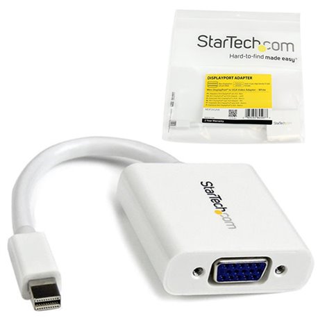 ADAPTADOR STARTECH BLANCO MINI DISPLAYPORT DP A VGA - 1920X1200 - ACTIVO -