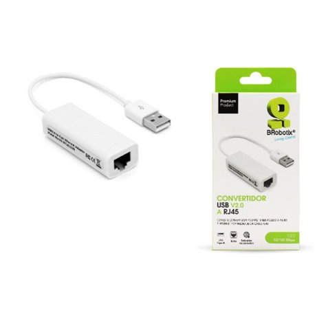 CONVERTIDOR BROBOTIX USB A RJ45 V2.0  10/100 MBPS
