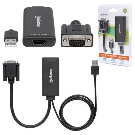 CONVERTIDOR MANHATTAN VIDEO SVGA+ AUDIO USB A HDMI 152426
