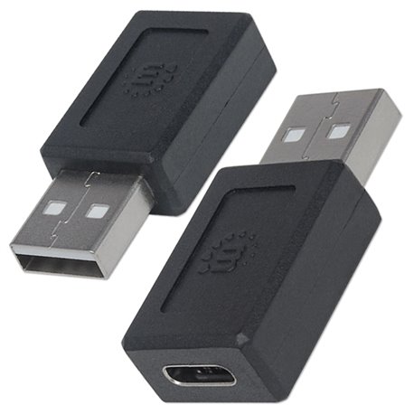 ADAPTADOR MANHATTAN USB-C AM-AH V2 NEGRO