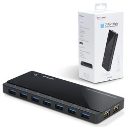 HUB TP-LINK UH720 DE 7 PUERTOS USB 3.0 CON DOS PUERTOS DE CARGA USB DE 2.5A C/U ADAPTADOR DE CORRIENTE A/C