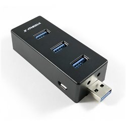 HUB 4 PUERTOS USB3.0 EXPANDIBLE. CUENTA CON ADAPTADOR DE AC
