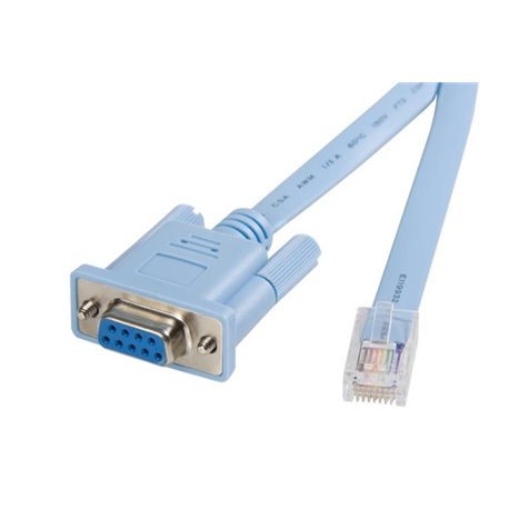 CABLE STARTECH DE 1.8M PARA GESTION DE ROUTER CONSOLA CISCO RJ45 A  SERIAL DB9 - ROLLOVER-MACHO A HEMBRA