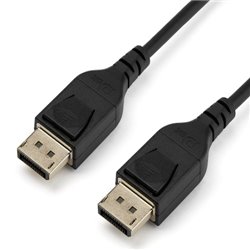 CABLE STARTECH DISPLAYPORT 1.4  DE 2M VESA 8K@60HZ HBR3 HDR  EXTREMO PRINCIPAL 1x MACHO AUDIO VIDEO DIGITAL  EXTREMO SECUNDARIO 