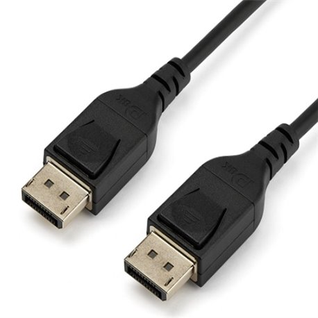 CABLE STARTECH DISPLAYPORT 1.4  DE 2M VESA 8K@60HZ HBR3 HDR  EXTREMO PRINCIPAL 1x MACHO AUDIO VIDEO DIGITAL  EXTREMO SECUNDARIO 