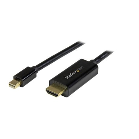 CABLE STARTECH DE 2M NEGRO MINI DISPLAYPORT A HDMI DE 2M-UlTRA HD 4K-1 X MINI DISPLAYPORT MACHO AUDIO  VIDEO DIGITAL-1 X HDMI