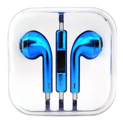 AUDIFONO IN-EAR ALAMBRICO BROBOTIX AISLADOR RUIDO PARA IPHONE METAL BLUE
