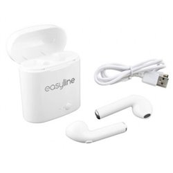 AUDIFONO IN-EAR INALAMBRICO EASY LINE VIVA BUDS TWS BLANCO 2HRS ESTUCHE BLUETOOTH 5.0