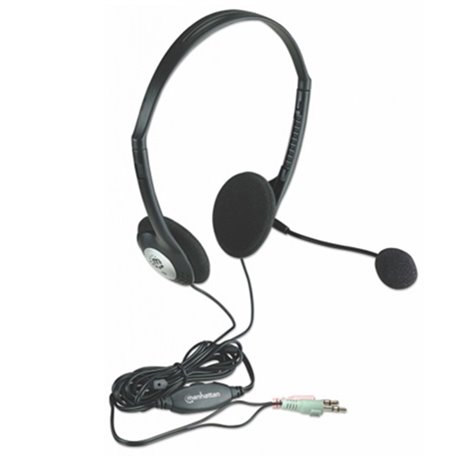 AUDIFONO C/MICROFONO MANHATTAN ESTANDAR PLASTICO