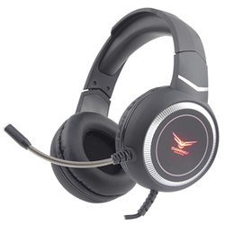 AUDIFONO GAMER DIADEMA ALAMBRICO NACEB ILUMINACION RGB USB C/MICROF FLEXIBLE