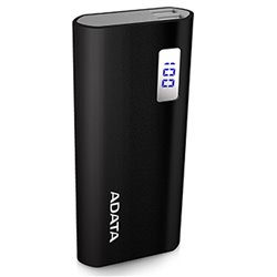 CARGADOR ADATA POWER BANK P12500W  MAH NEGRO