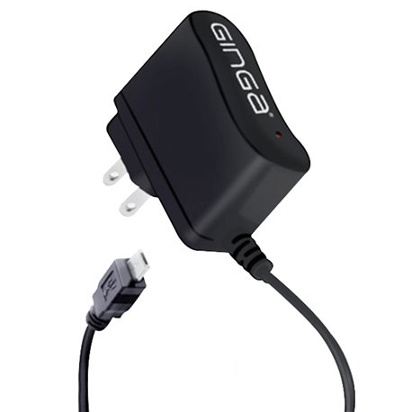 CARGADOR MICRO USB GINGA CLASSIC 1A NEGRO