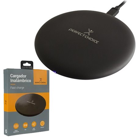 CARGADOR QI UNIVERSAL PERFECT CHOICE CARGA RAPIDA 10W INALAMBRICO