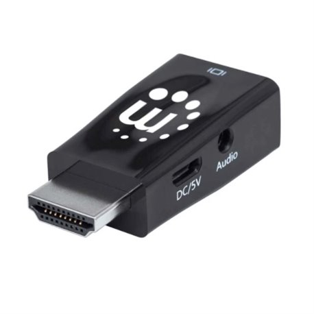CONVERTIDOR MANHATTAN VIDEO HDMI A SVGA + AUDIO MICRO BL