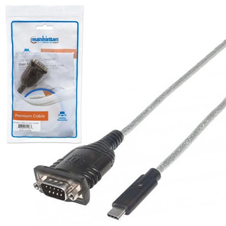 CONVERTIDOR MANHATTAN USB-C A SERIAL DB9M BOLSA