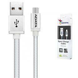 CABLE ADATA USB - MICRO USB 100CM  AMUCAL-100CMK-CSV PLATA