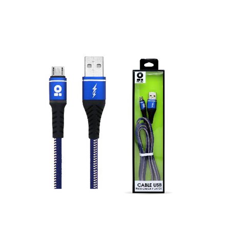 CABLE BROBOTIX USB V2.0 TIPO MICRO B  1.0 M  DENIM  AZUL