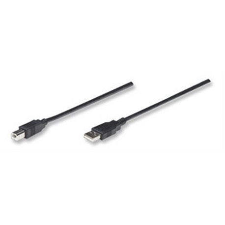 CABLE MANHATTAN PARA IMPRESORA USB A-B 3M NEGRO