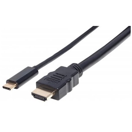 CABLE MANHATTAN USB-C CM-HDMI M 2M V3.1 4K NEGRO