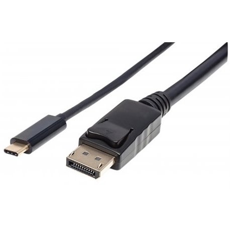 CABLE MANHATTAN USB-C CM-DISPLAYPORT M 2M V3.1 4K NEGRO