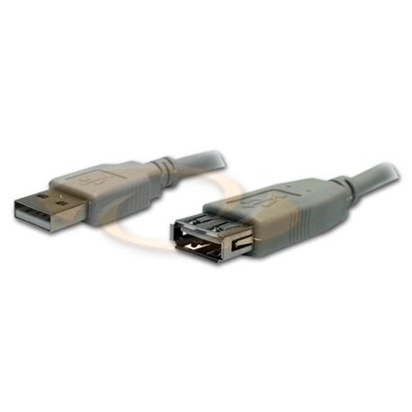 CABLE MANHATTAN EXTENSION USB 1.8M GRIS